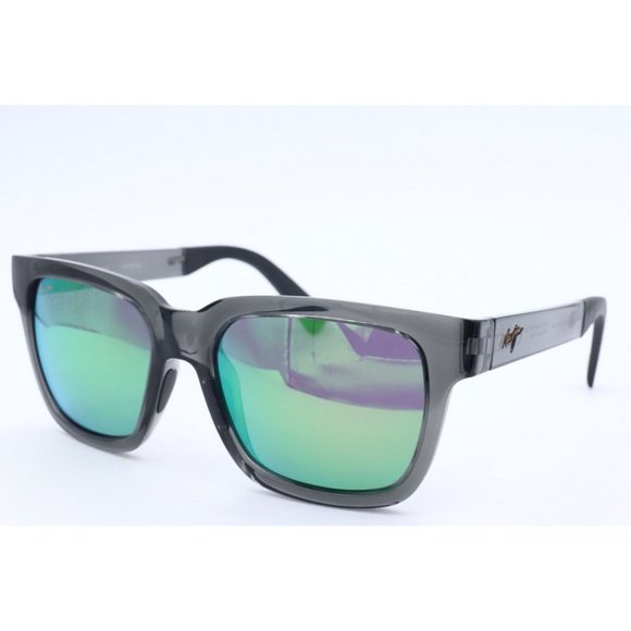 Maui Jim MONGOOSE MJ 540-11 Smoke Gray Sunglasses Green Polarized Lenses
